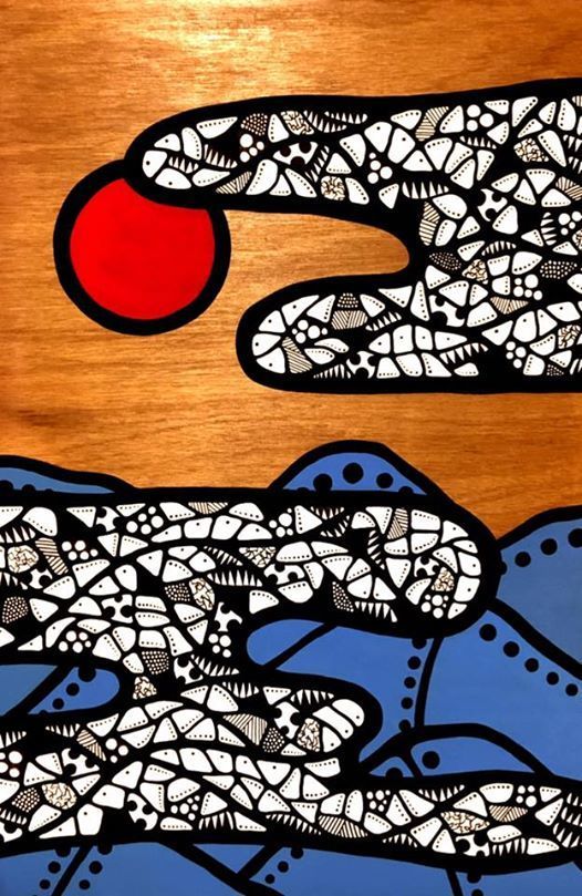 Ahhi Choi / Rising sun / 80.3 x 65.2 cm / Acrylic on woodpanel / 2017 Ahhi Choi / Rising sun / 80.3 x 65.2 cm / Acrylic on woodpanel / 2017