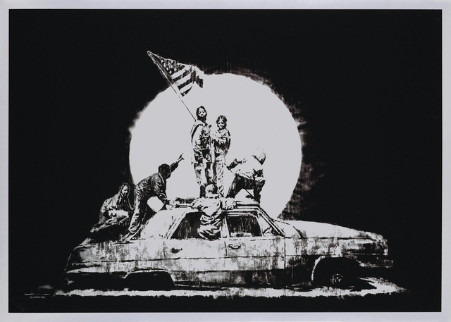 Banksy, ‘FLAG (SILVER)’, 2006, Gallery Art