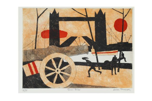 Julian Trevelyan, ‘Tower Bridge ’, Print, Etching and aquatint, Chiswick Auctions