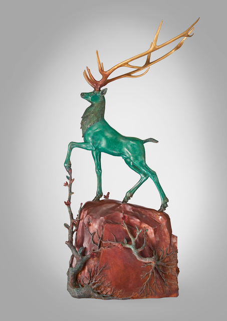 CHEN JING-QING 陳金慶, ‘The Divine Deer Stepping On The Green Mountains 無住生香-玄鹿踏青山’, 2017, ESTYLE ART GALLERY 藝時代畫廊