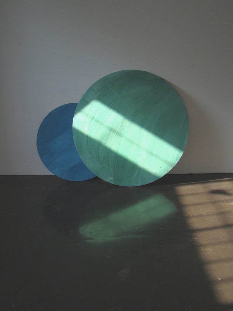 Installation in solo exhibition 'Shape and Form'. Acrylic on wood. Installation in solo exhibition 'Shape and Form'. Acrylic on wood.