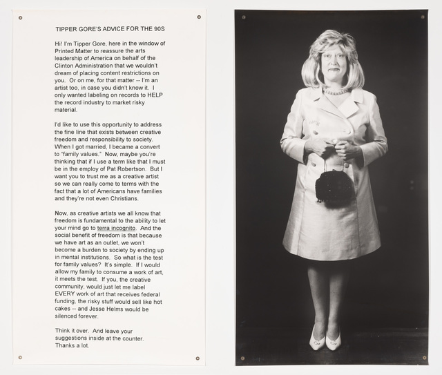 Martha Wilson, ‘Tipper Gore's Advice for the 90s’, 1994, P.P.O.W