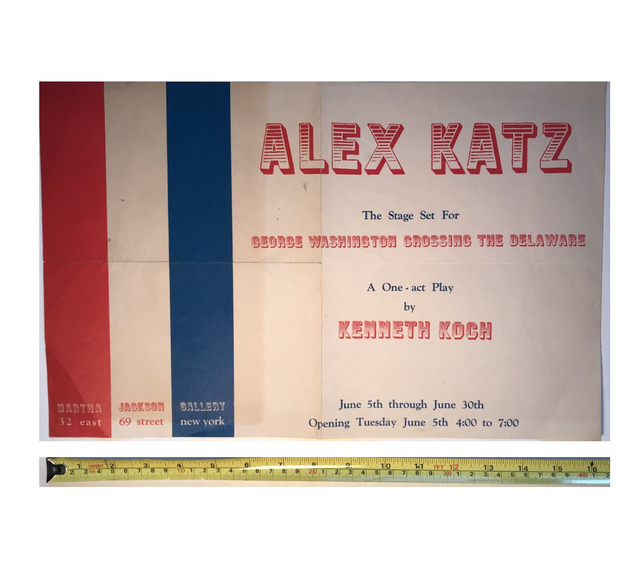 Alex Katz, ‘"Alex Katz", 1962, Stage Set, Invitation/Poster, Kenneth Koch, Martha Jackson Gallery NYC’, 1962, VINCE fine arts/ephemera