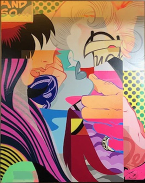 POSE, ‘Wired (HPM)’, 2015, Painting, HPM on Wood, End to End Gallery