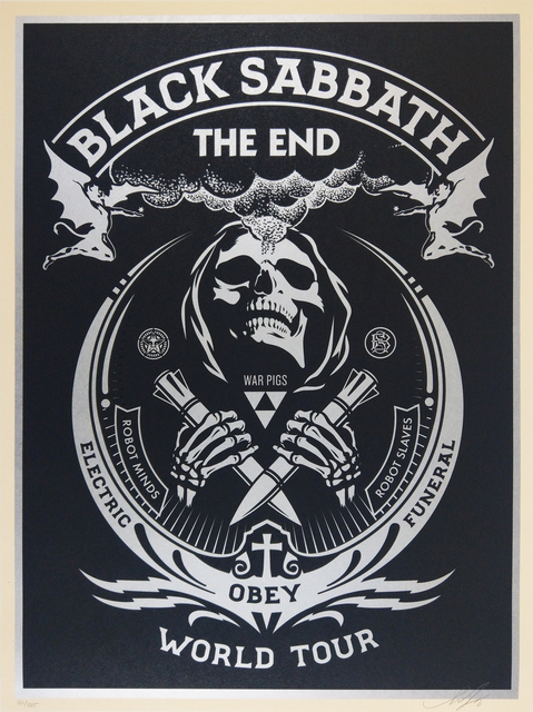 Shepard Fairey, ‘Black Sabbath, The End, Silver’, 2016, New Union Gallery