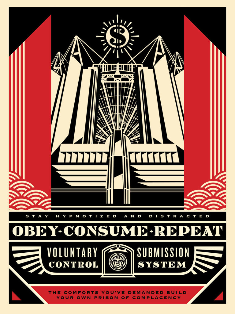 Shepard Fairey "Church Of Consumption"  Silkscreen Print Contemporary Art