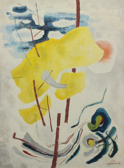 Emil Bisttram, ‘Windblown’, 1959, Painting, Oil on board, Addison Rowe Gallery