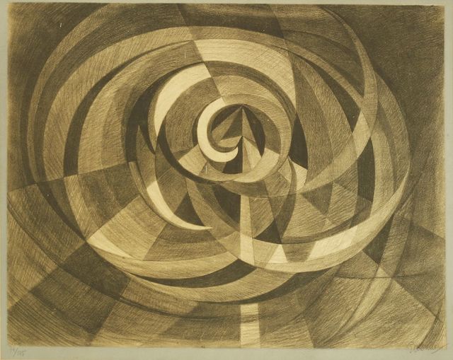 Emilio Pettoruti, ‘Armonía - Movimiento - Spacio’, 1914, Print, Lithograph with pale blue printed borders, Sworders