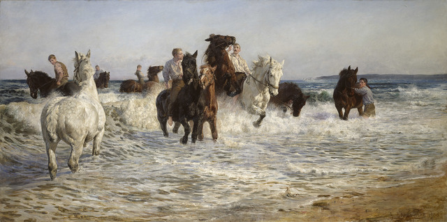 Lucy Kemp-Welch, ‘Horses bathing in the Sea’, 1900, National Gallery of Victoria