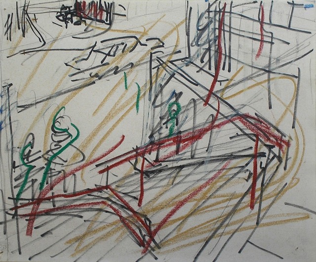 Frank Auerbach, ‘Euston Steps’, 1981, Nicholas Gallery