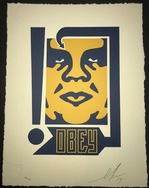 Shepard Fairey (OBEY), ‘Giant Mustard And Navy’, 2014, New Union Gallery