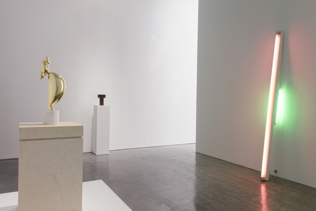 Installation view of Brancusi: Pioneer of American Minimalism at Paul Kasmin Gallery
Carl Andre artwork © VAGA, New York.
Constantin Brancusi and Dan Flavin artworks © Artists Rights Society (ARS), New York. Installation view of Brancusi: Pioneer of American Minimalism at Paul Kasmin Gallery
Carl Andre artwork © VAGA, New York.
Constantin Brancusi and Dan Flavin artworks © Artists Rights Society (ARS), New York.