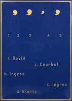 1. David 2. Courbet 3. Ingres 4. Ingres 5. Wiertz