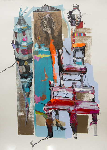 Frank David Valdés, ‘Mariposa en proceso / Butterfly in process’, 2020, Painting, Mixed media on paper, ArteMorfosis - Cuban Art Platform