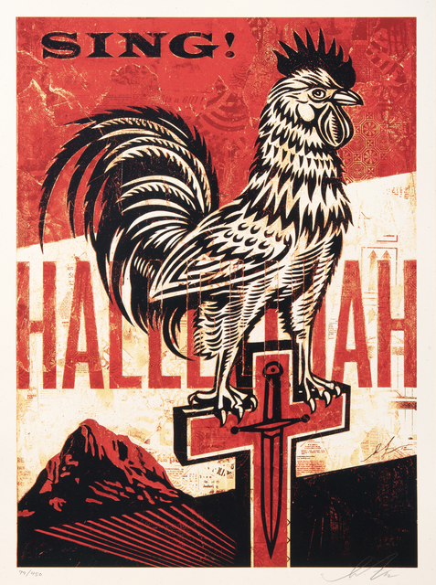 Shepard Fairey, ‘Jesus Chariot’, 2012, Print, Screen print in colours on paper, Tate Ward Auctions