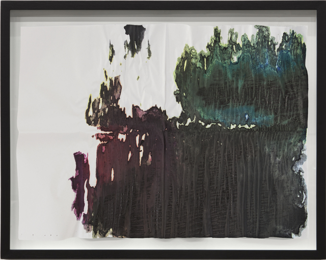 Latifa Echakhch, ‘And we want to be a good partner in that process, recognizing that ultimately it will be up to its law enforcement to carry out the decisions that need to be made’, 2015, Drawing, Collage or other Work on Paper, Ink on 52 grams blank newspaper, Swiss Institute Benefit Auction
