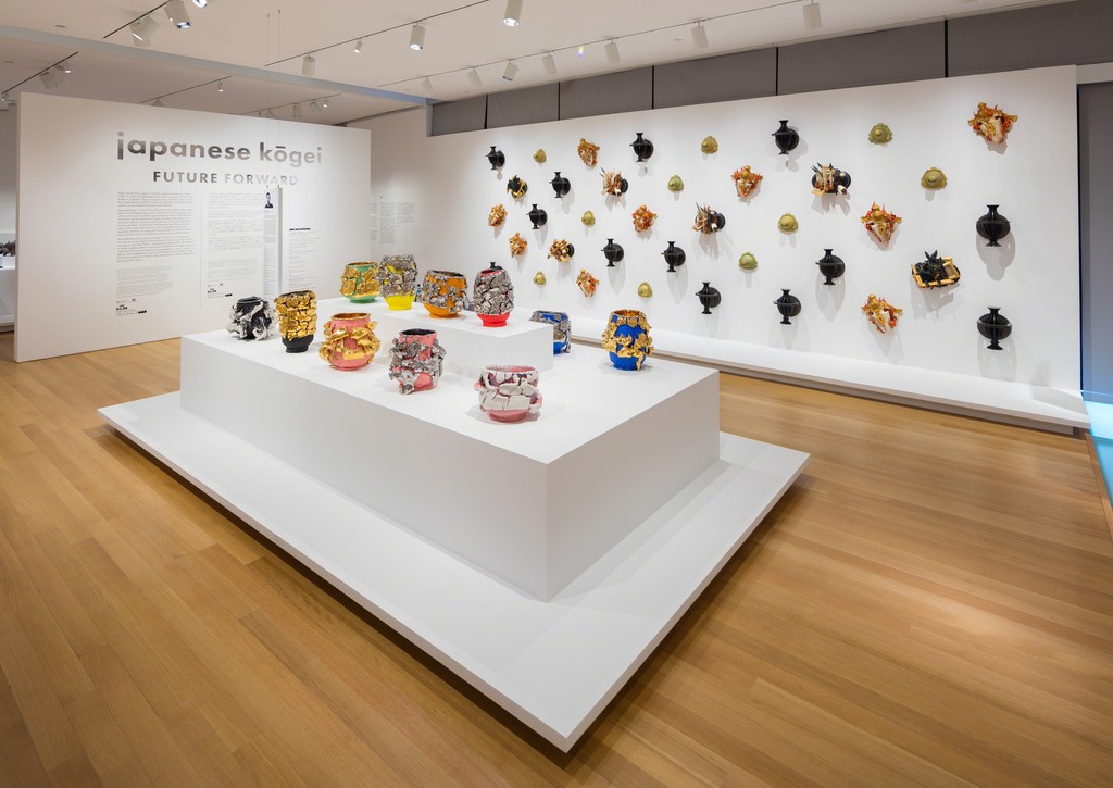 Installation view of 'Japanese Kōgei | Future Forward,' 2015. Photo by Butcher Walsh . Courtesy of the Museum of Arts and Design. Installation view of 'Japanese Kōgei | Future Forward,' 2015. Photo by Butcher Walsh . Courtesy of the Museum of Arts and Design.