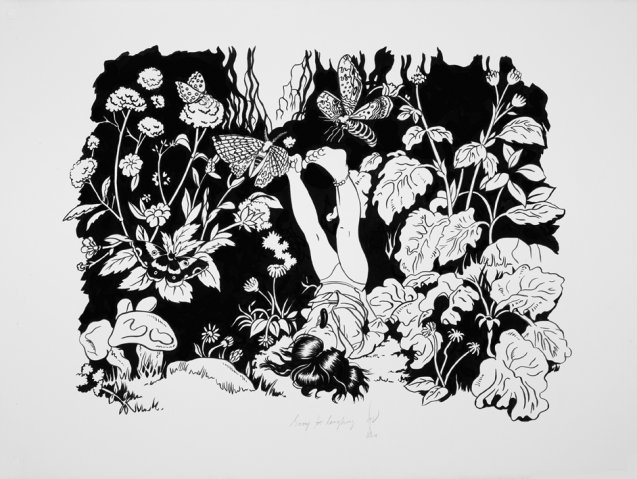Victor Castillo, ‘Sorry For Laughing ’, 2014, Drawing, Collage or other Work on Paper, Arches paper, Deleter Ink 4, deckled edges, KP Projects