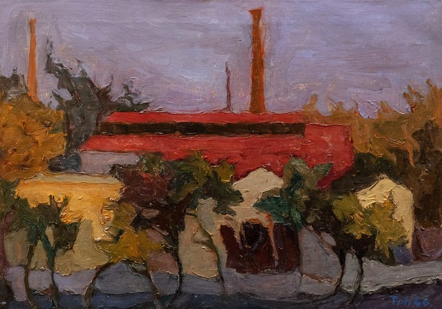 Toti Scialoja, ‘The factory’, 1946, Painting, Oil on canvas, Finarte