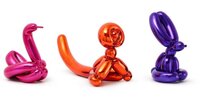 Jeff Koons - Balloon Animals II (Orange Monkey, Magenta Swan and Violet Rabbit)