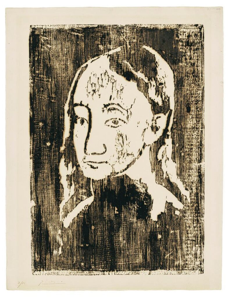 Pablo Picasso - Buste de jeune femme de trois quarts