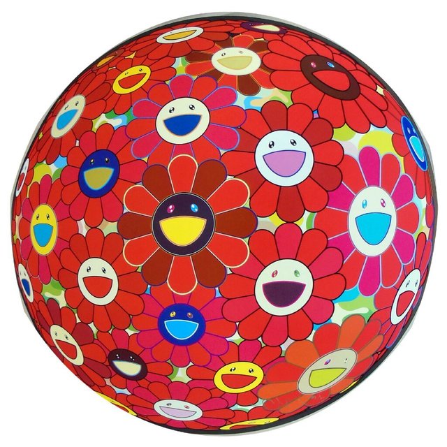 Takashi Murakami, ‘Red Flowerball (3D)’, 2013, Print, Offset lithograph on paper, Pop Fine Art