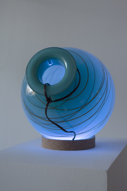 Elias Hansen, ‘Light Sculpture’, 2019, Sculpture, Glass, cork, electrical wiring, LED bulb, Halsey McKay Gallery