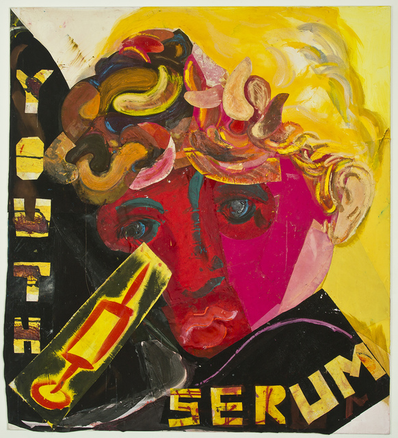 Grant Foster, ‘Youth Serum’, 2018, Painting, Pigment, glue and oil stick on collaged canvas and polyester, Lychee One