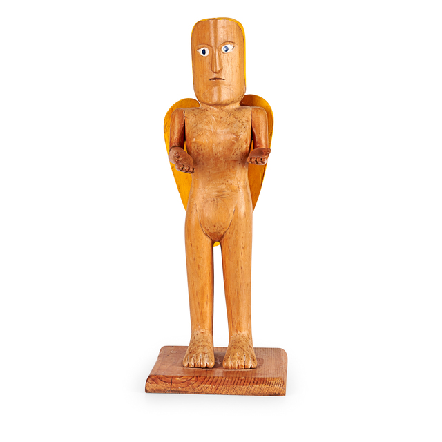 Edgar Tolson, ‘Angel’, ca. 1990, Design/Decorative Art, Carved wood, paint, Rago/Wright