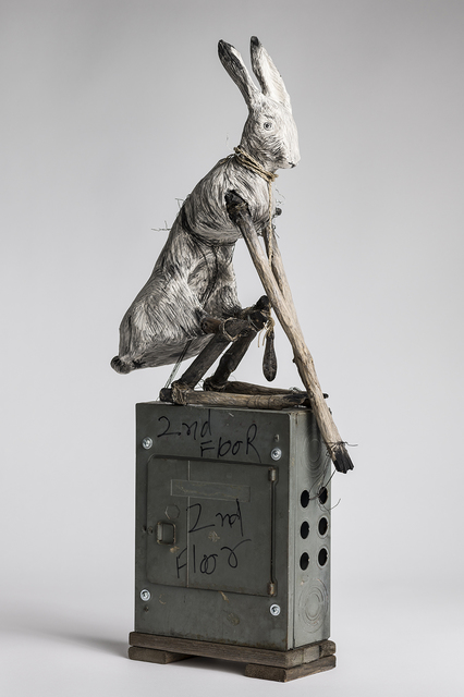 Elizabeth Jordan, ‘Sculpture of Rabbit sitting on electrical box: 'Federal Pacific'’, 2018, Ivy Brown Gallery