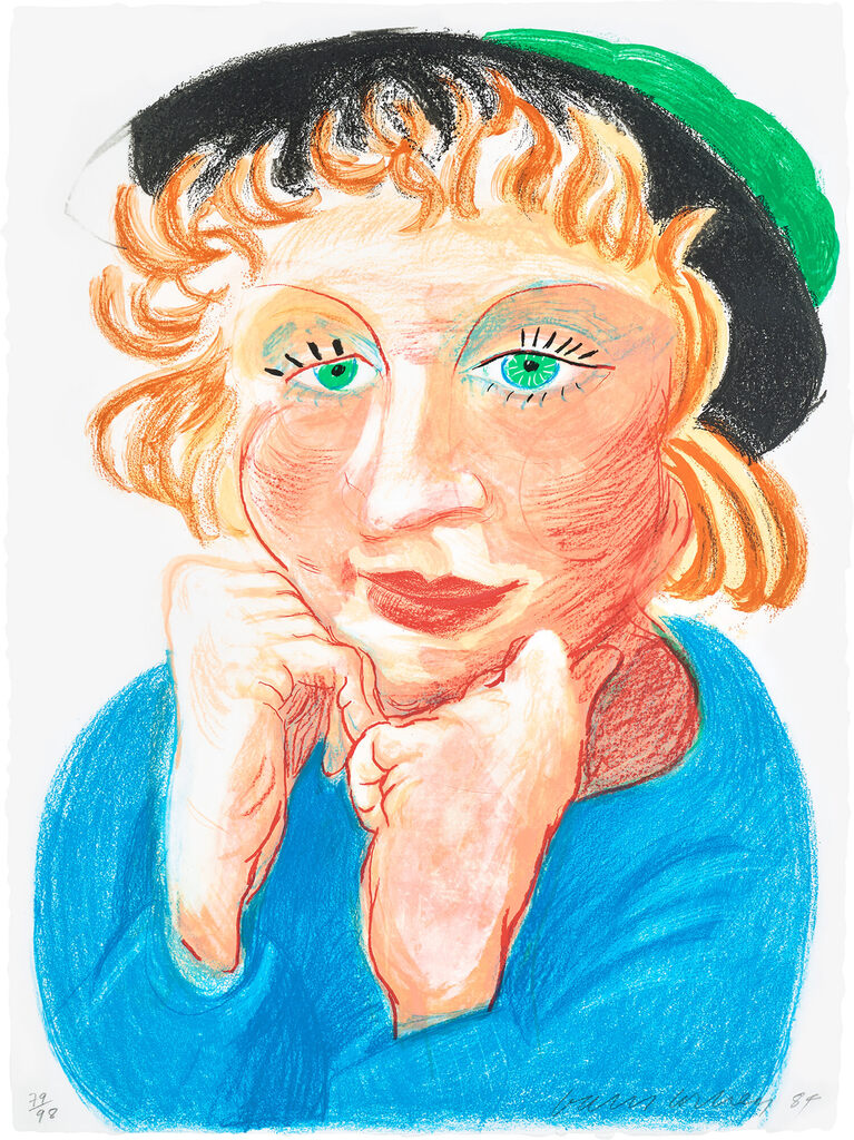 David Hockney - Celia with Green Hat, from Moving Focus (T.G. 274, M.C.A.T. 268)
