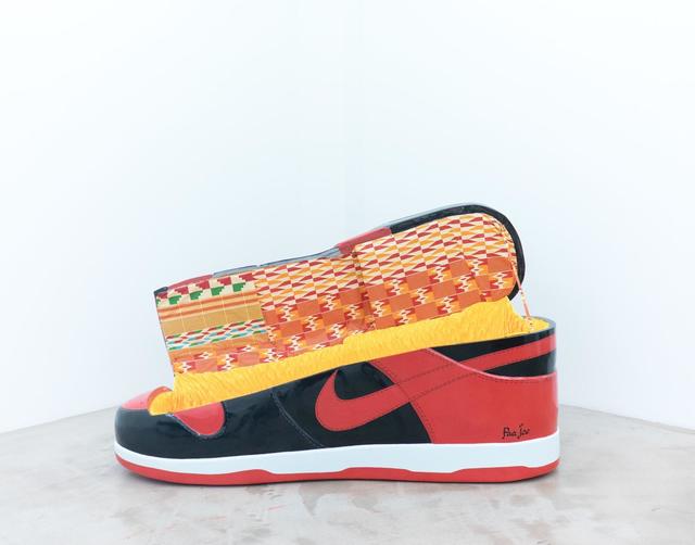 Paa Joe, ‘Air Jordan Sneaker’, 2016, Sculpture, Wood, oil paint and interior fabric, Ruttkowski;68