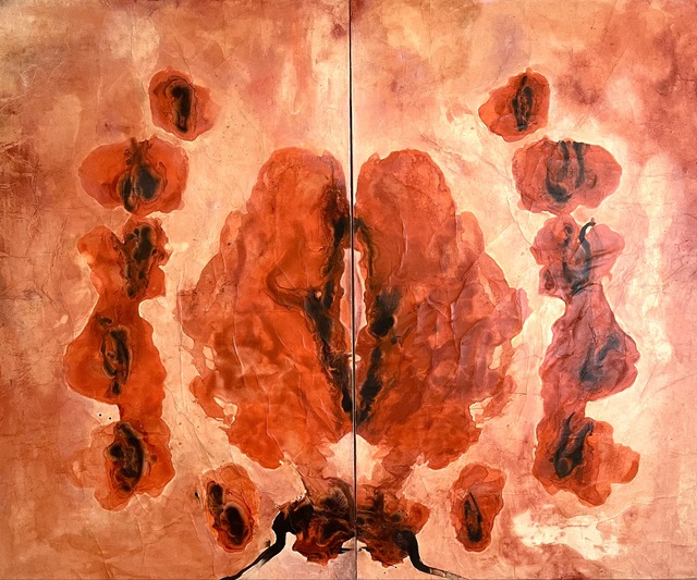 Patrick Joël Tatcheda Yonkeu, ‘Lesbos’, 2017 , Painting, Oil and pigments on paper on canvas, OH GALLERY