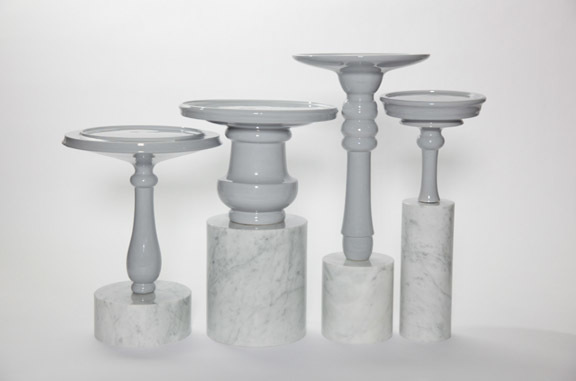 Sam Baron, ‘Bouquet de Tables’, 2011, Design/Decorative Art, Ceramic and Carrara marble, Cristina Grajales Gallery