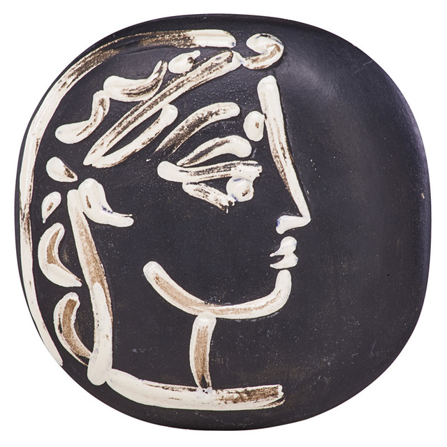 Pablo Picasso, ‘Wall-hanging convex plaque, "Jacqueline's Profile (Profil de Jacqueline)," edition of 500, France’, des. 1956, Rago/Wright