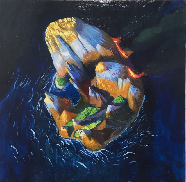 Thomas John Carlson, ‘Portrait of Mother (small)’, 2019, Painting, Gouache and oil on panel, Deep Space Gallery