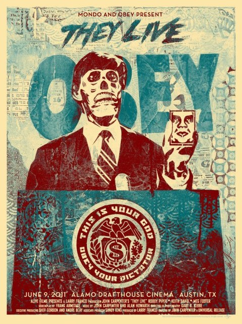 Shepard Fairey, ‘They Live 2 (Blue)’, 2011, Dope! Gallery