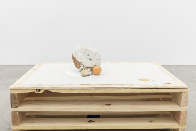 Paulo Nazareth, ‘KNOW ONE'S ONIONS’, 2019, Sculpture, Pencil, crayon, acrylic and found objects (stones and artificial onion) on paper, Stevenson