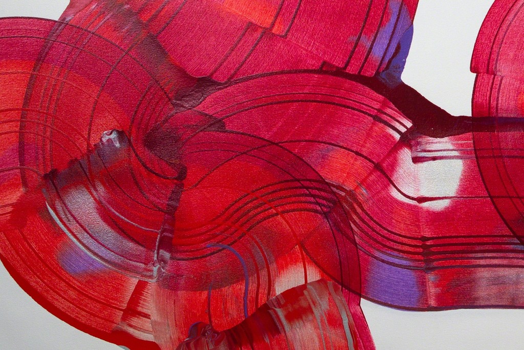 His work is characterized by the interplay of sweeping graceful arcs and semi-transparent layers of color that travel in horizontal and vertical motion. He accomplishes this by what is referred to as gestural painting, that is to say, expressive paint strokes that deliberately emphasize the movement of his hand or the sweep of his arm. His work is characterized by the interplay of sweeping graceful arcs and semi-transparent layers of color that travel in horizontal and vertical motion. He accomplishes this by what is referred to as gestural painting, that is to say, expressive paint strokes that deliberately emphasize the movement of his hand or the sweep of his arm.