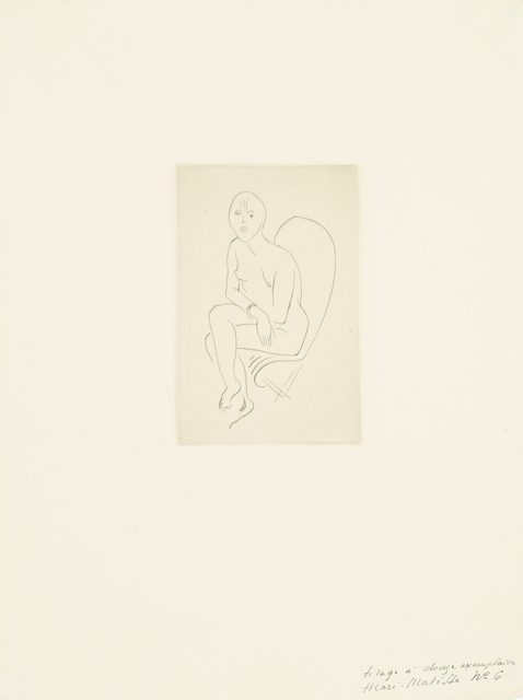 Henri Matisse, ‘Nu au bracelet’, 1913-1914, Print, Dry-point on paper, Bernard Jacobson Gallery