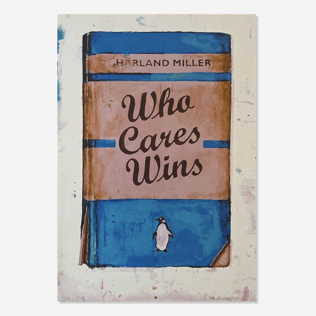 Harland Miller, ‘Who Cares Wins’, 2020, Print, Silkscreen in colors on Somerset paper, Artsy x Rago/Wright