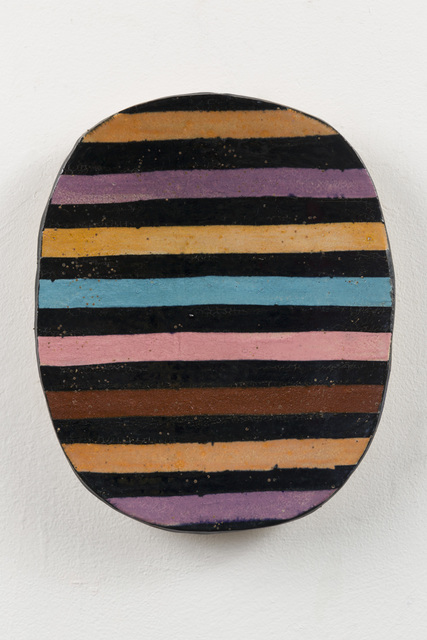Jun Kaneko, ‘Untitled, Wall Slab’, 1982, Sculpture, Hand built glazed ceramic, Edward Cella Art and Architecture