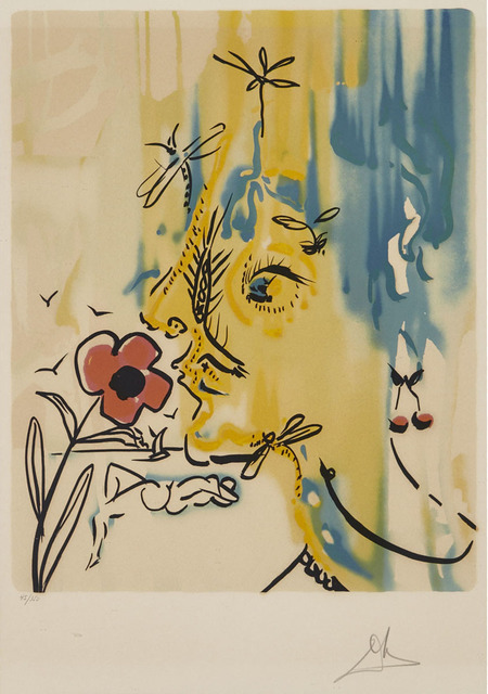 Salvador Dalí, ‘Fleurs Surréalistes (Flowers For Gala) Folio Of Two: Gala’S Bouquet (Flowers For Gala); Vanishing Face (Printemps De Gala)’, 1980, Waddington's