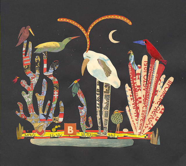 Lou Beach, ‘Night Birds in the Royal Gardens’, 2018, Drawing, Collage or other Work on Paper, Collage of printed ephemera, Craig Krull Gallery