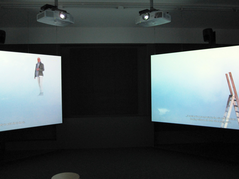 Installation view, Galleri Charlotte Lund, 2014
four screen projected installation
16/9, DD5.0
Installation view, Galleri Charlotte Lund, 2014
four screen projected installation
16/9, DD5.0