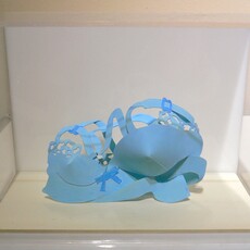 Tom Wesselmann, Tiny Dropped Bra #15 (Maquette with Liquitex) (1981)