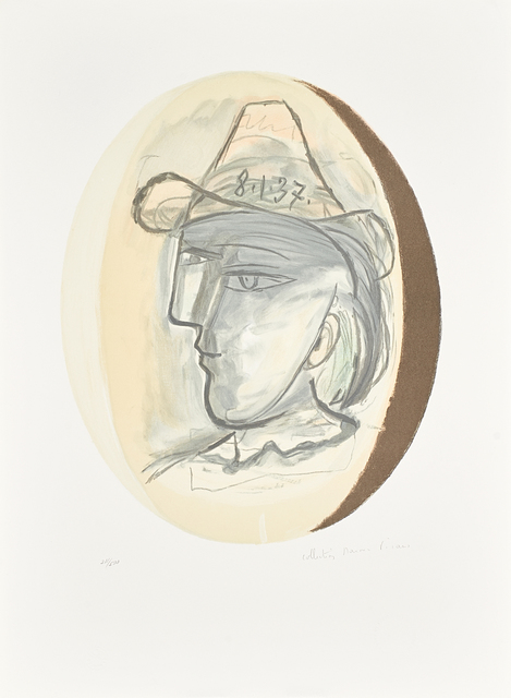Pablo Picasso, ‘Two Artworks: Guitare Verre et Bouteille; Tete’, Rago