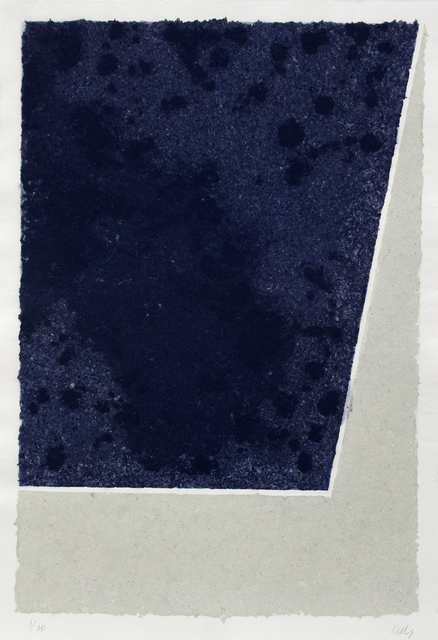 Ellsworth Kelly, ‘Colored Paper Image X (Blue and Gray)’, 1976, Print, Colored and pressed paper pulp, Mary Ryan Gallery, Inc