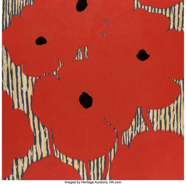 Donald Sultan, ‘Eight Red Poppies with flocked centers’, 2002, Heritage Auctions