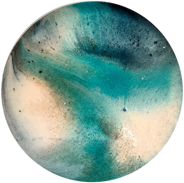 Marina Gadea, ‘Blue Origin VI’, 760, Mixed Media, Mixed media on plexiglass with pigments and resin, Kreislerart